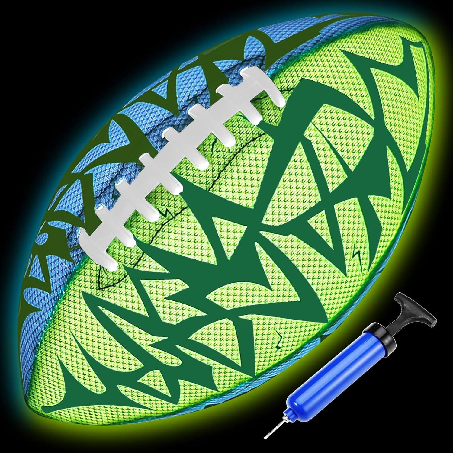 Jasonwell Glow in The Dark Football - Strong Grip Light Up Football Toy Stuff Sp...