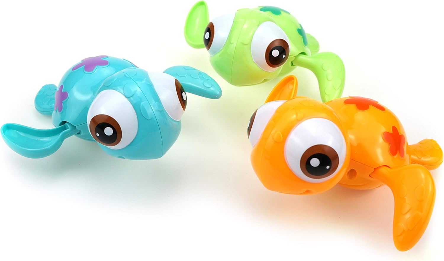 DUCKBOXX XX Wind-up Swimming Sea Turtles Bath Toy, No Battery Mold-Free Anti-Rus...
