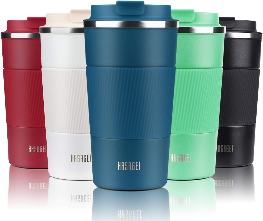 HASAGEI Travel Mug, Insulated Coffee Cup with Leakproof Lid - Vacuum Insulation...