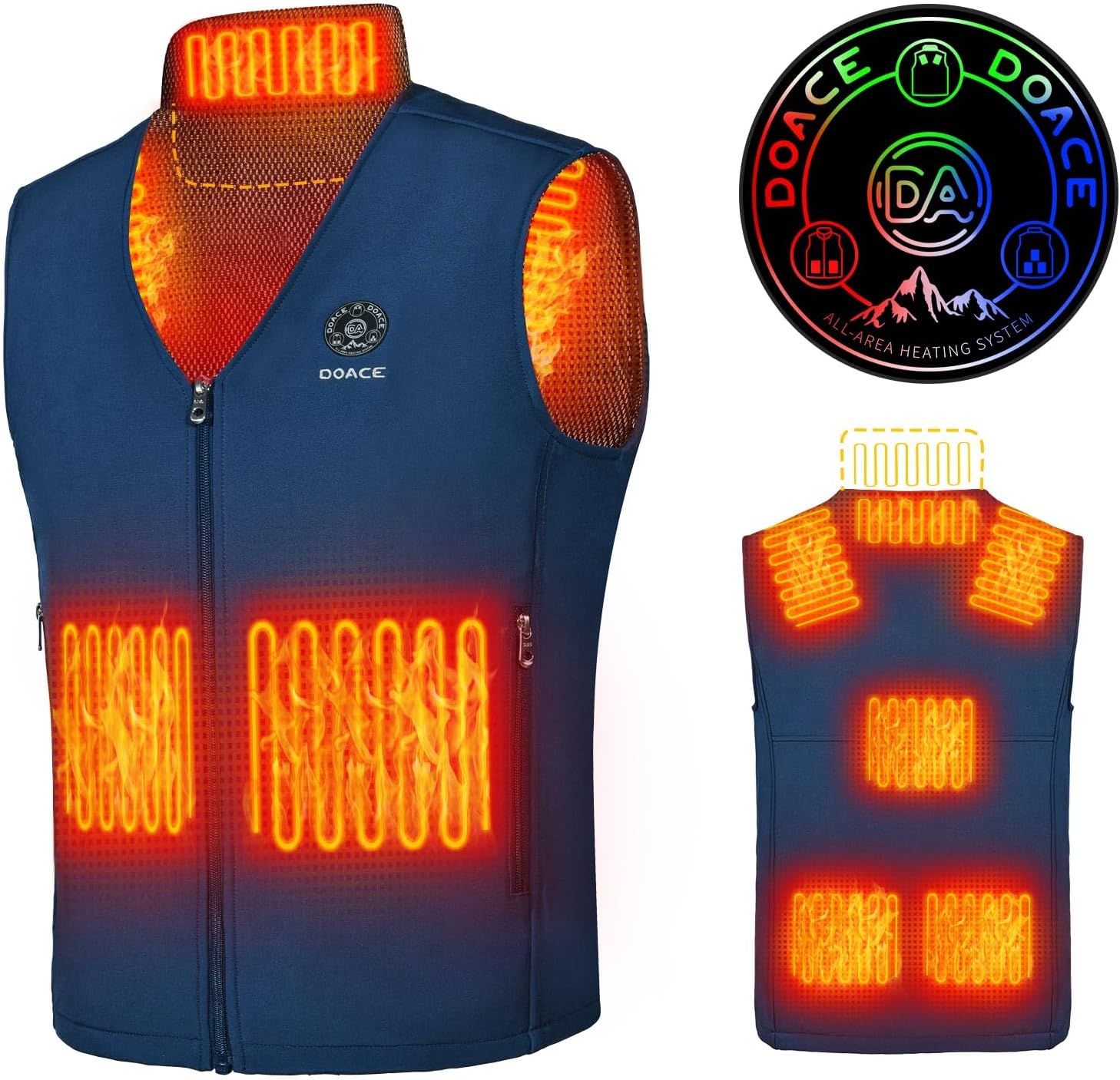 DOACE Heated Vest for Men and Women, Smart Heating Vest Rechargeable, Battery No...