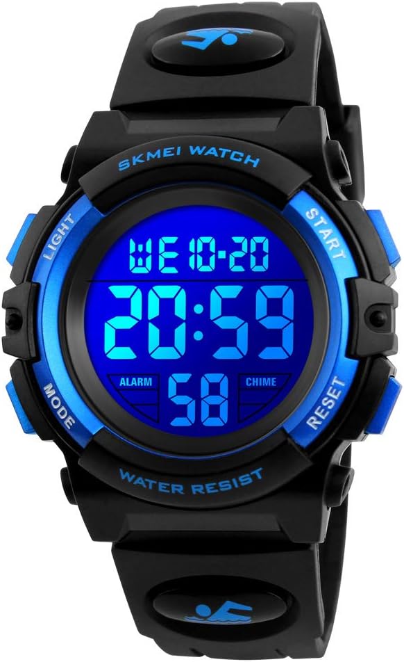 Boys Watch Digital Sports Waterproof Outdoor Kids Watches Alarm Clock 12/24 H St...