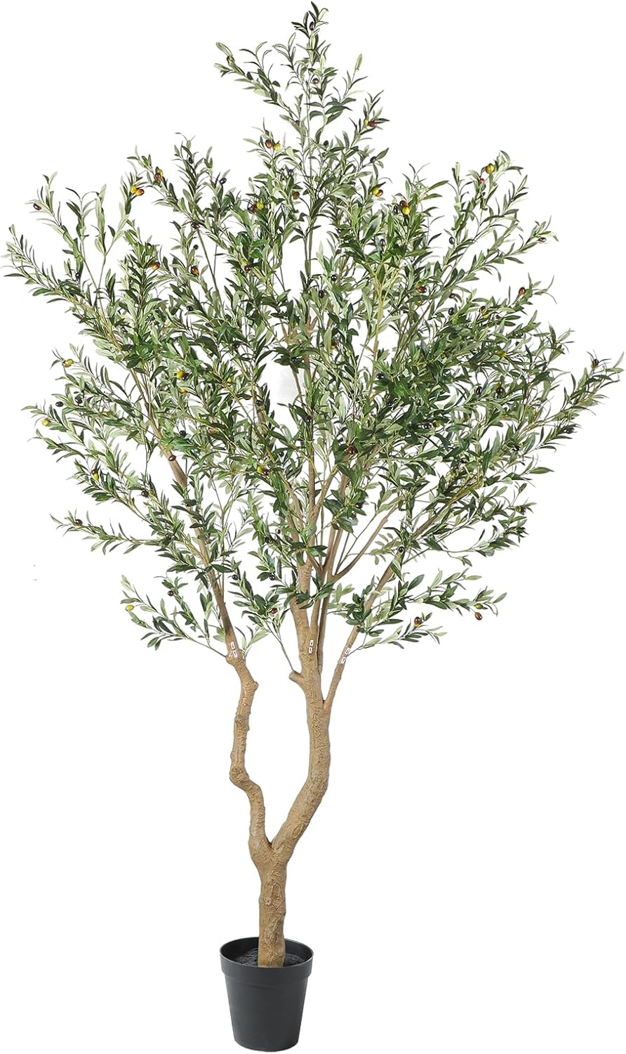 Tall Faux Olive Tree，10ft（120in） Realistic Potted Silk Artificial Olive Tree...