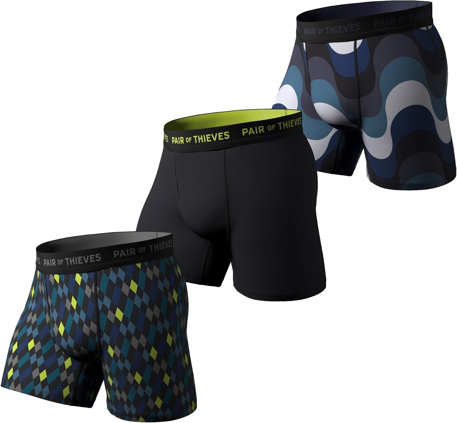 Pair of Thieves Super Fit Long Boxer Briefs for Men - Ultra Soft, Breathable, Qu...