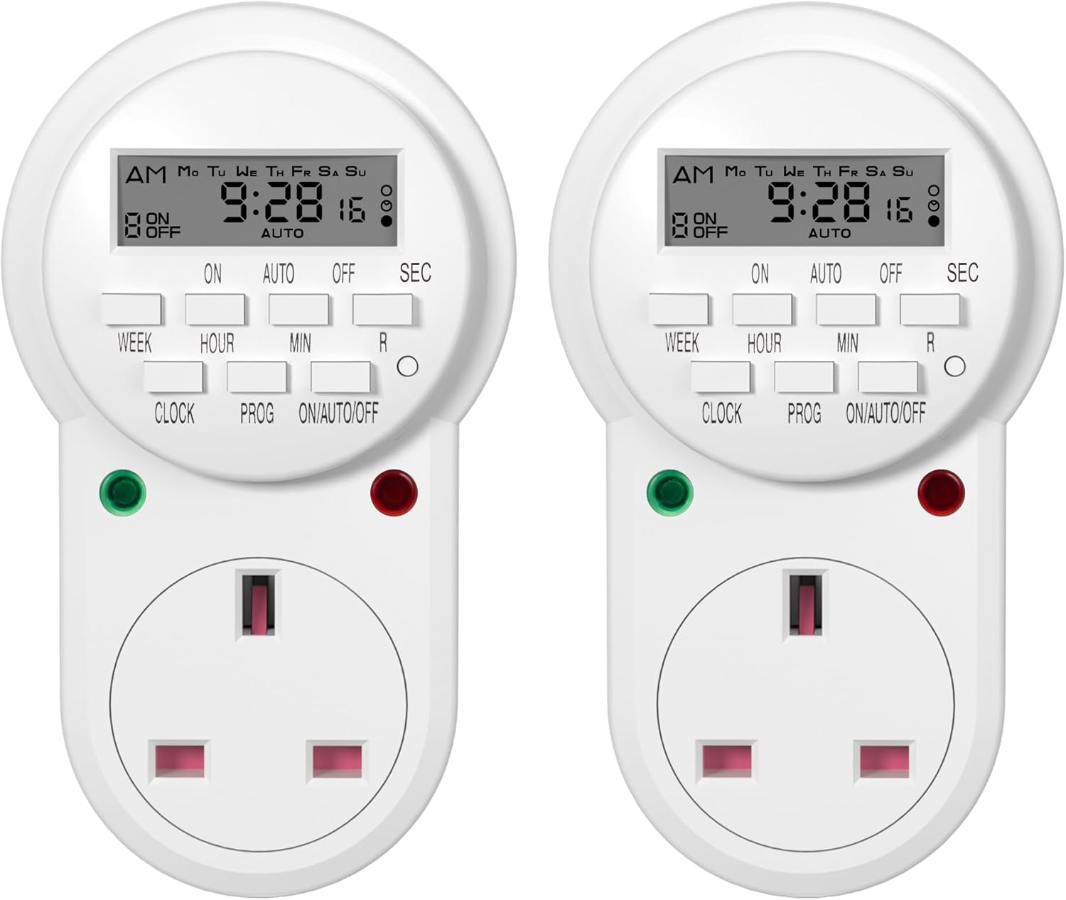 HBN Digital Programmable Plug-in Timer Socket, 24 Hours/7 Day Weekly Electronic...