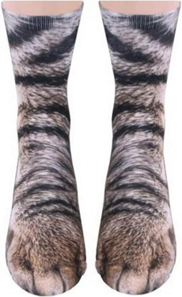 NDLBS Funny Christmas Gifts Novelty 3D Animal Paw Socks Stocking Stuffers for Ad...