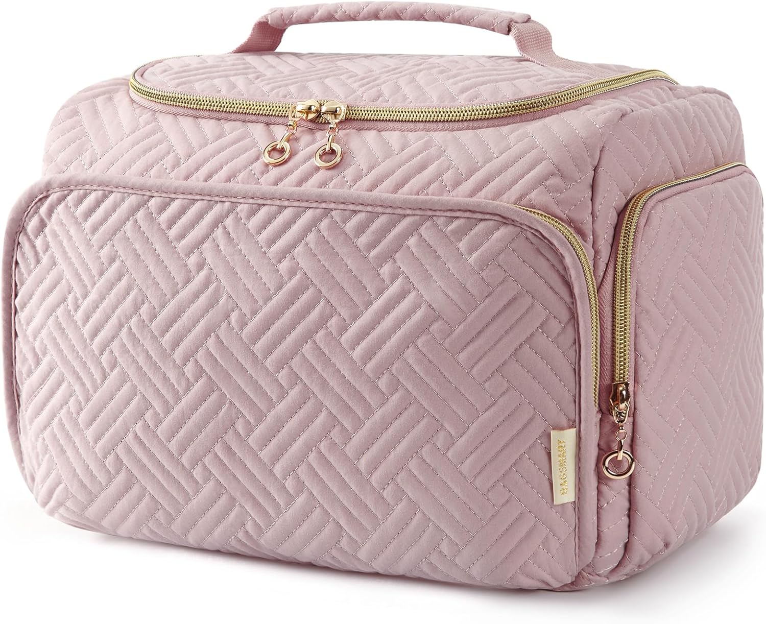 BAGSMART Travel Toiletry Bag, Large Wide-open Makeup Cosmetic Travel Bag for Toi...