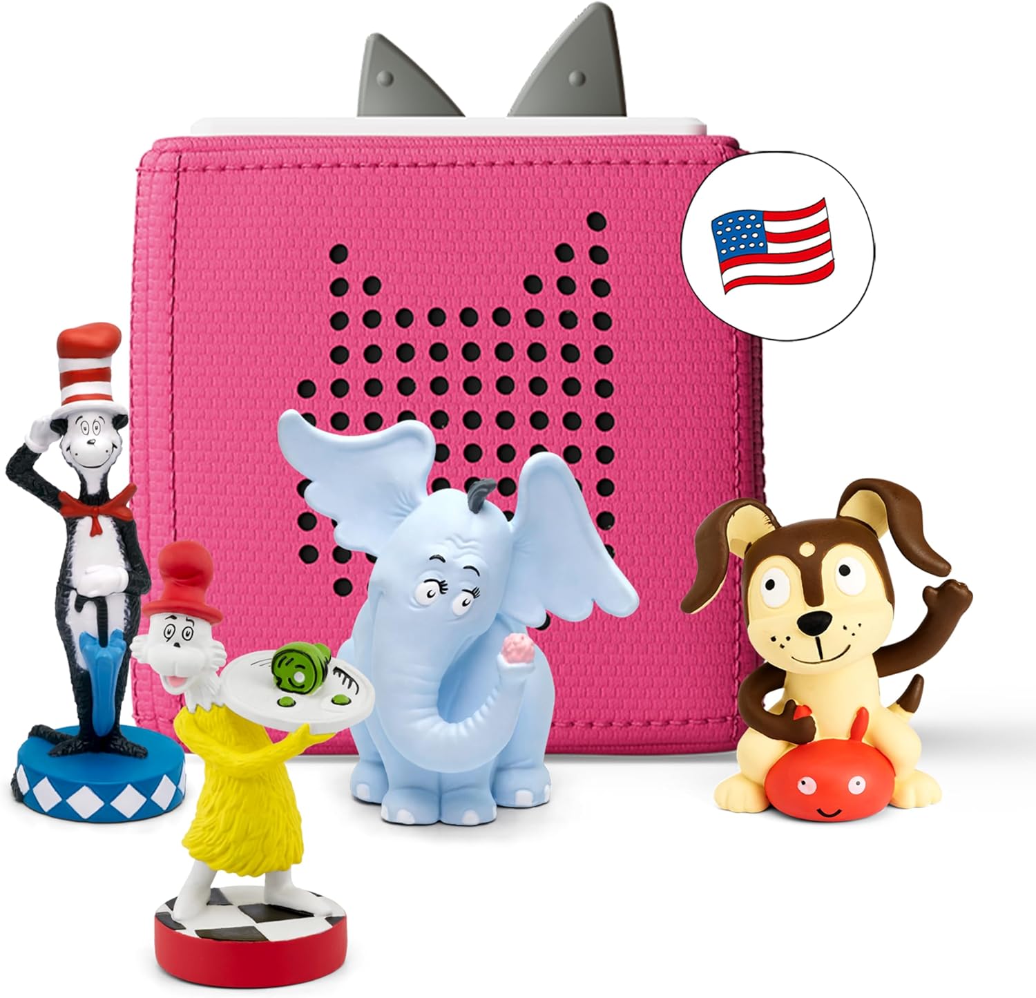 Toniebox Audio Starter Set with Cat in The Hat, Sam-l-Am, Horton Hears a Who!, a...