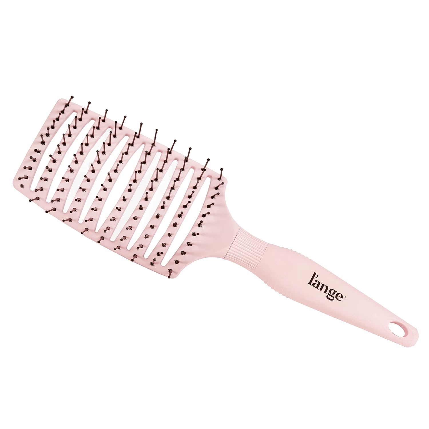 L'ANGE HAIR Siena Wide Curved Vented Hair Brush | Detangle with Nylon Bristles B...