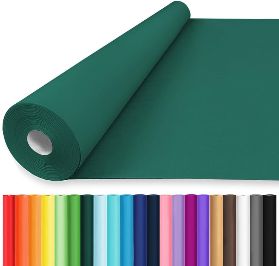 Vanhench 24" x 210'Christmas Green Wrapping Paper, Birthday Wrapping Paper, Soli...