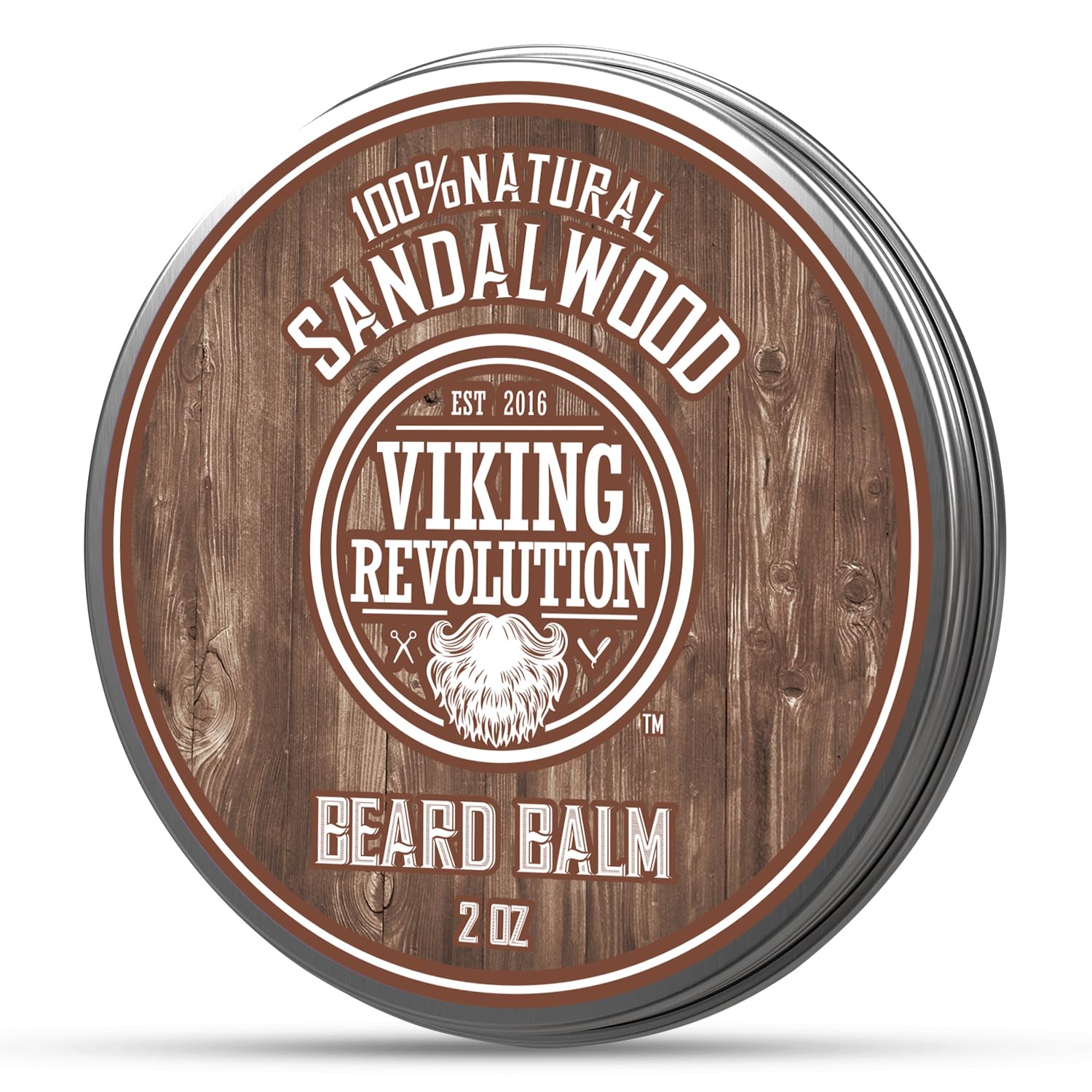 Viking Revolution Sandalwood Beard Balm - Beard Butter with Argan Oil, Beard Sof...
