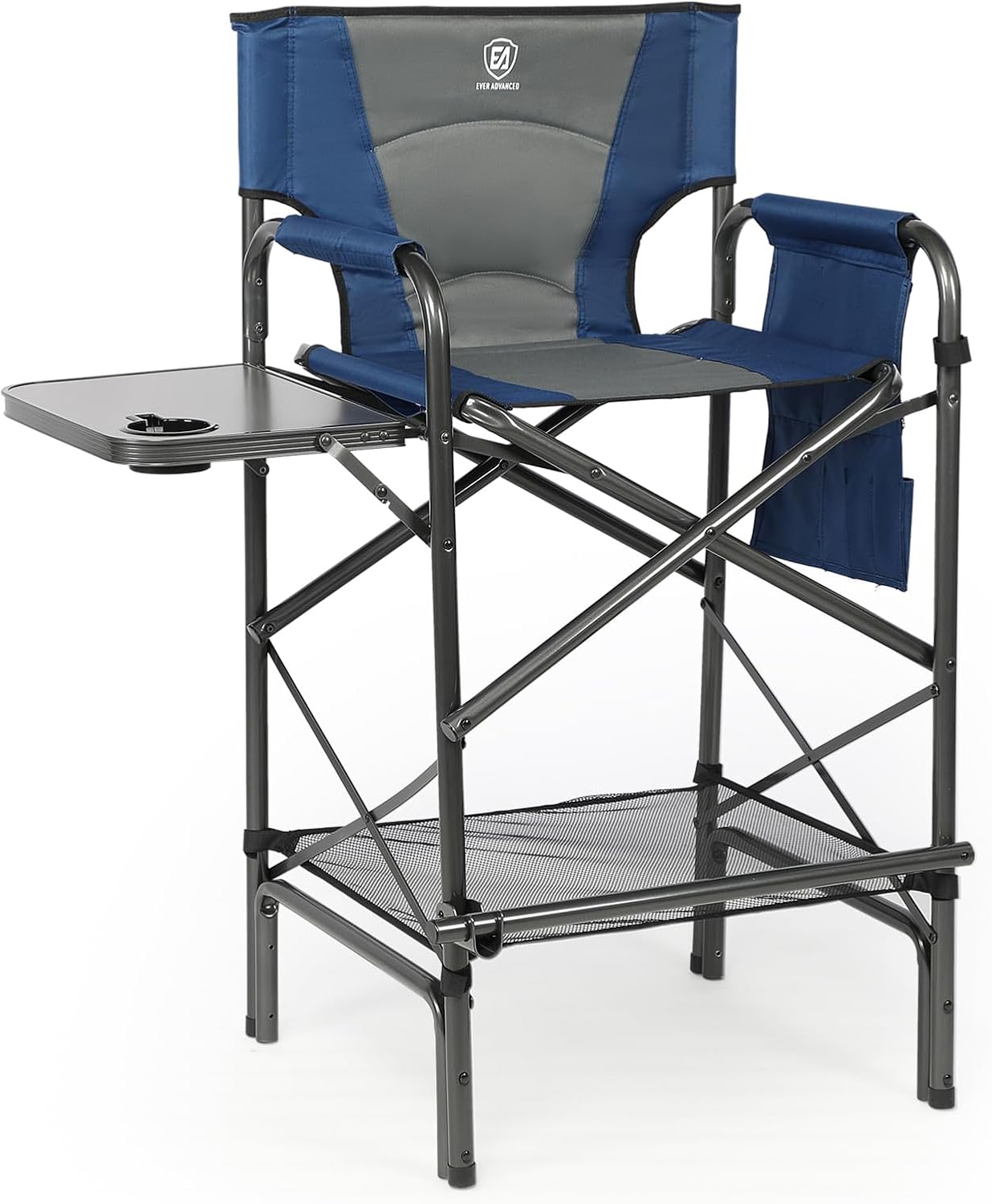 EVER ADVANCED Tall Folding Chair 30.7" Seat Height Directors Chair High Foldable...
