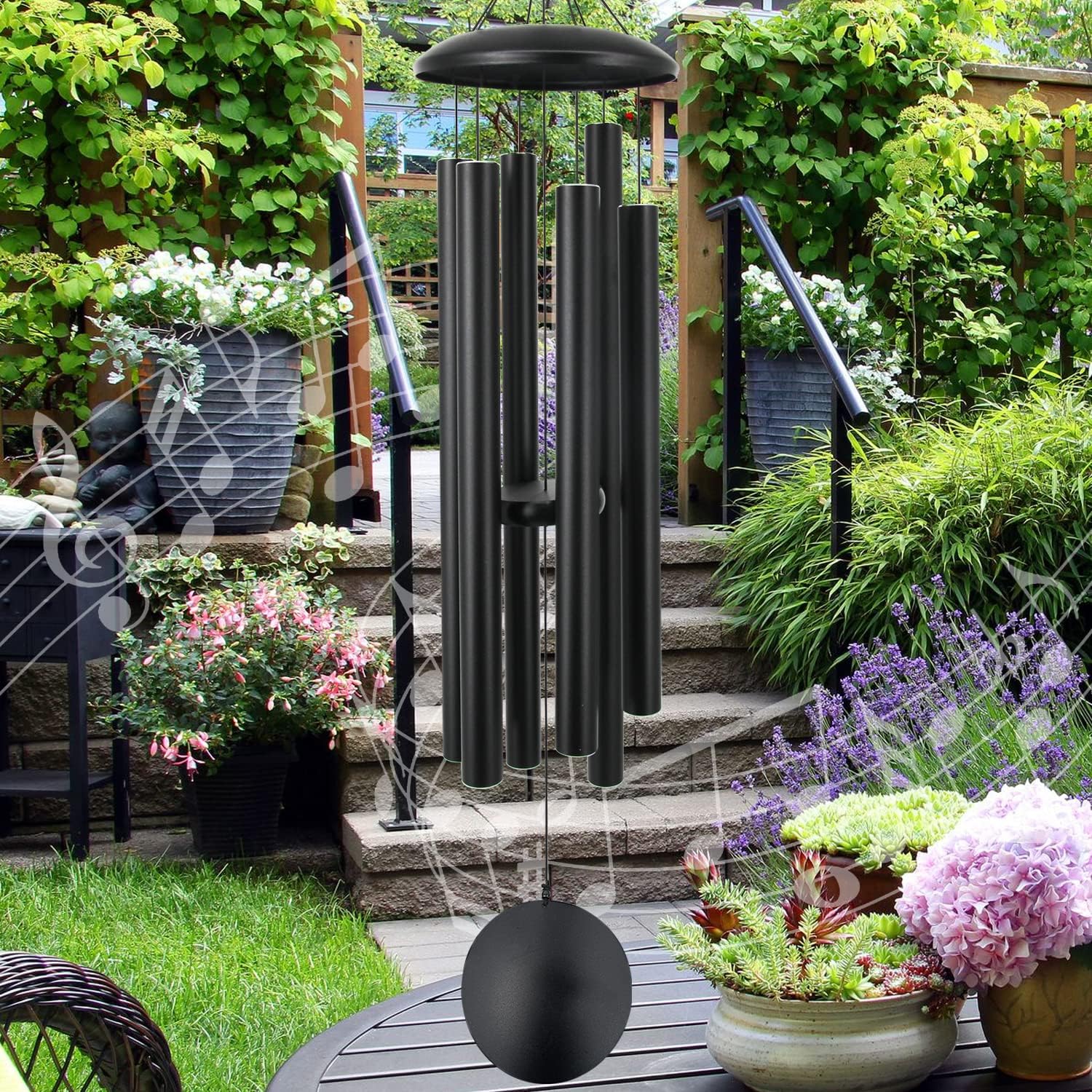 ASTARIN 45 in Memorial Wind Chimes Large with 6 Heavy Tubes, Large Deep Tone Win...