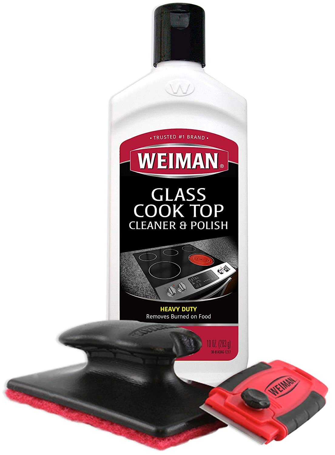 Weiman Cooktop and Stove Top Cleaner Kit - Glass Cook Top Cleaner and Polish 10...