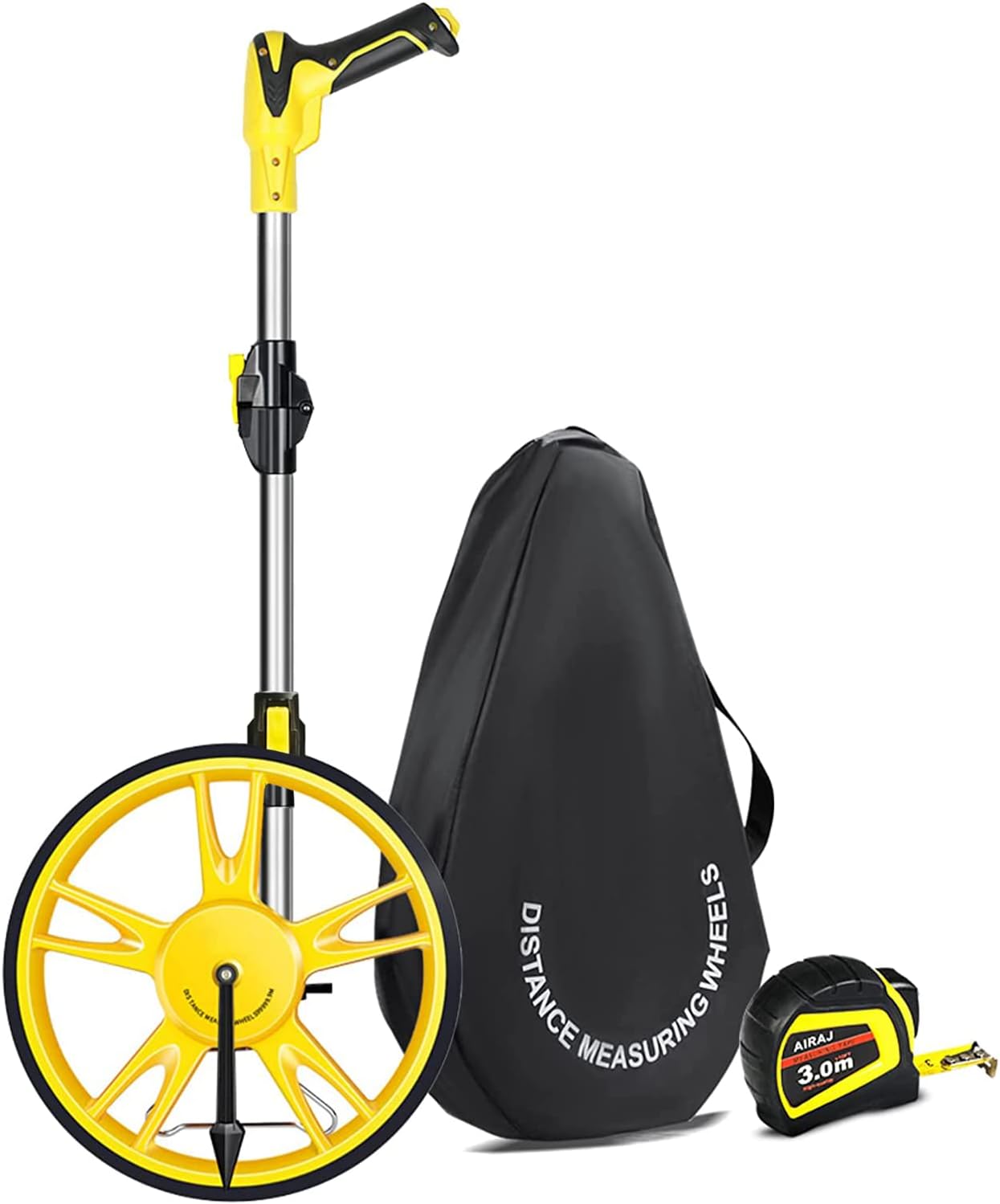 AIRAJ Measuring Wheel 3-Piece, Distance Measure Wheels, 99,999.9m Measuring Whee...