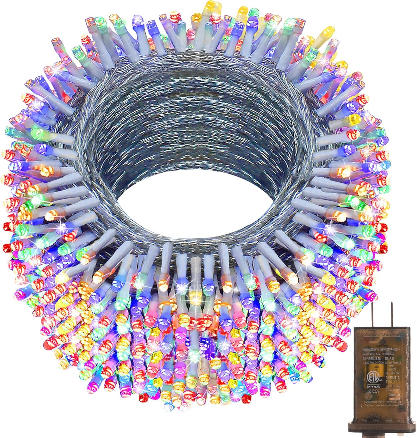 KNONEW 403ft 1000 LED String Lights Outdoor Christmas Lights 8 Modes & Timer Fai...