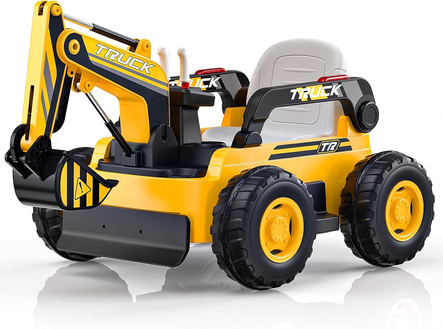 N9 Ride on Excavator, 4WD Ride on Car w/Fully Electric Digging Arm, 4x75W Motor...