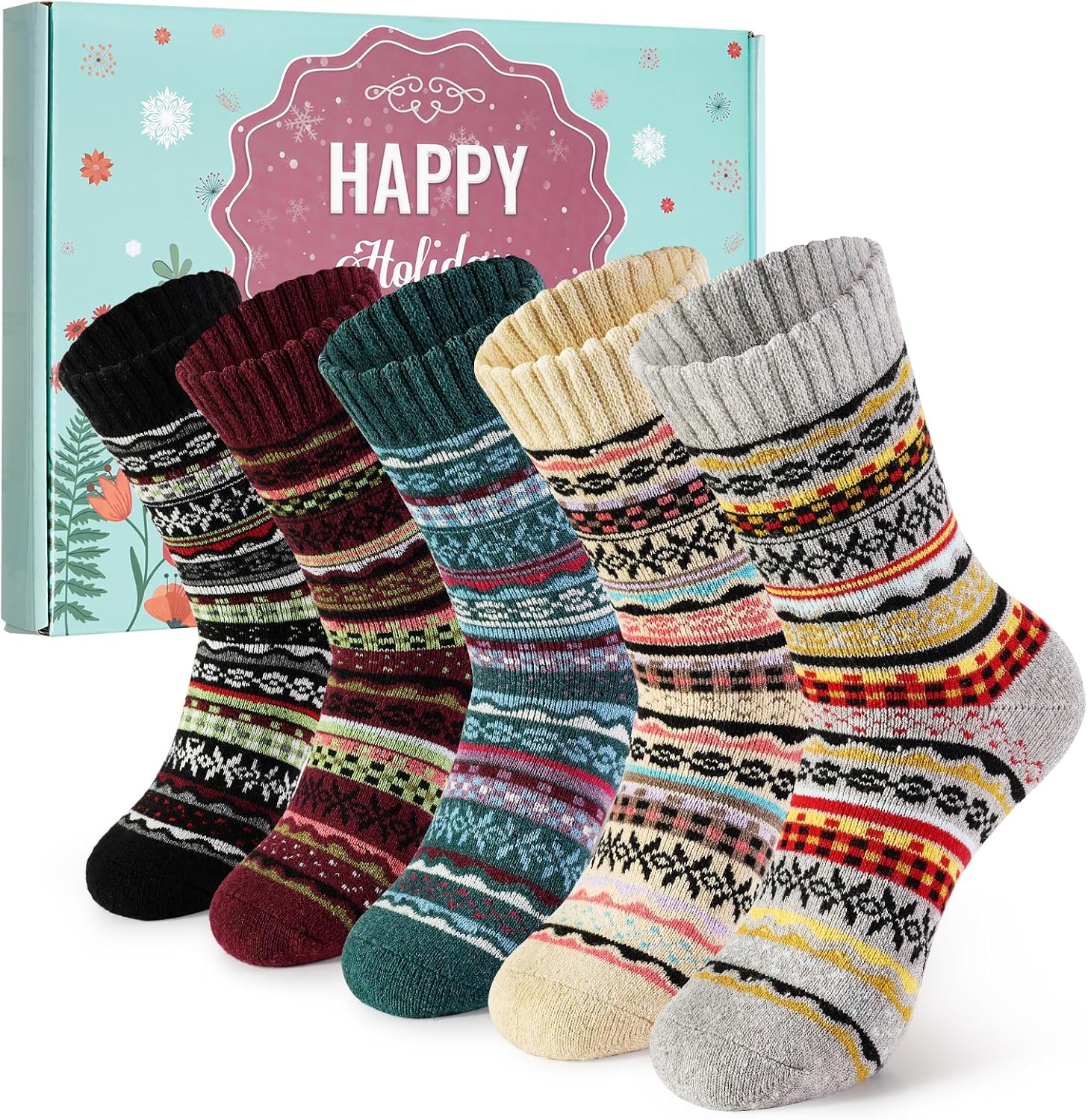 QonLou Thermal Socks for Women Ladies - Gifts for Women Mum Grandmother - Warm S...