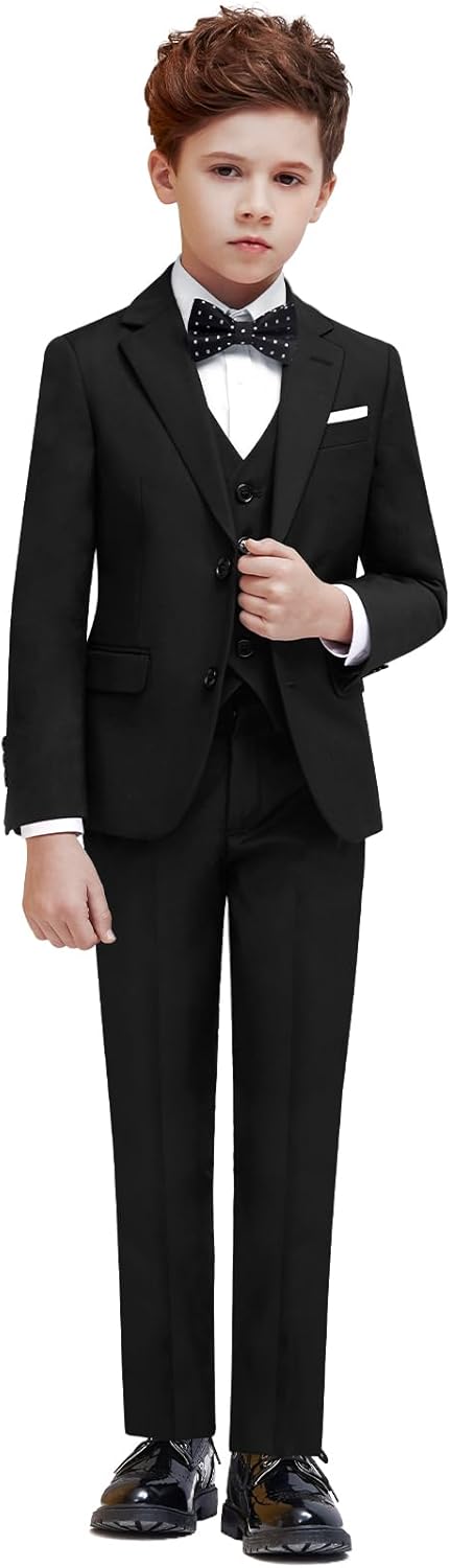 Boys Suit Set with Suspenders, Suit with 3 Version...