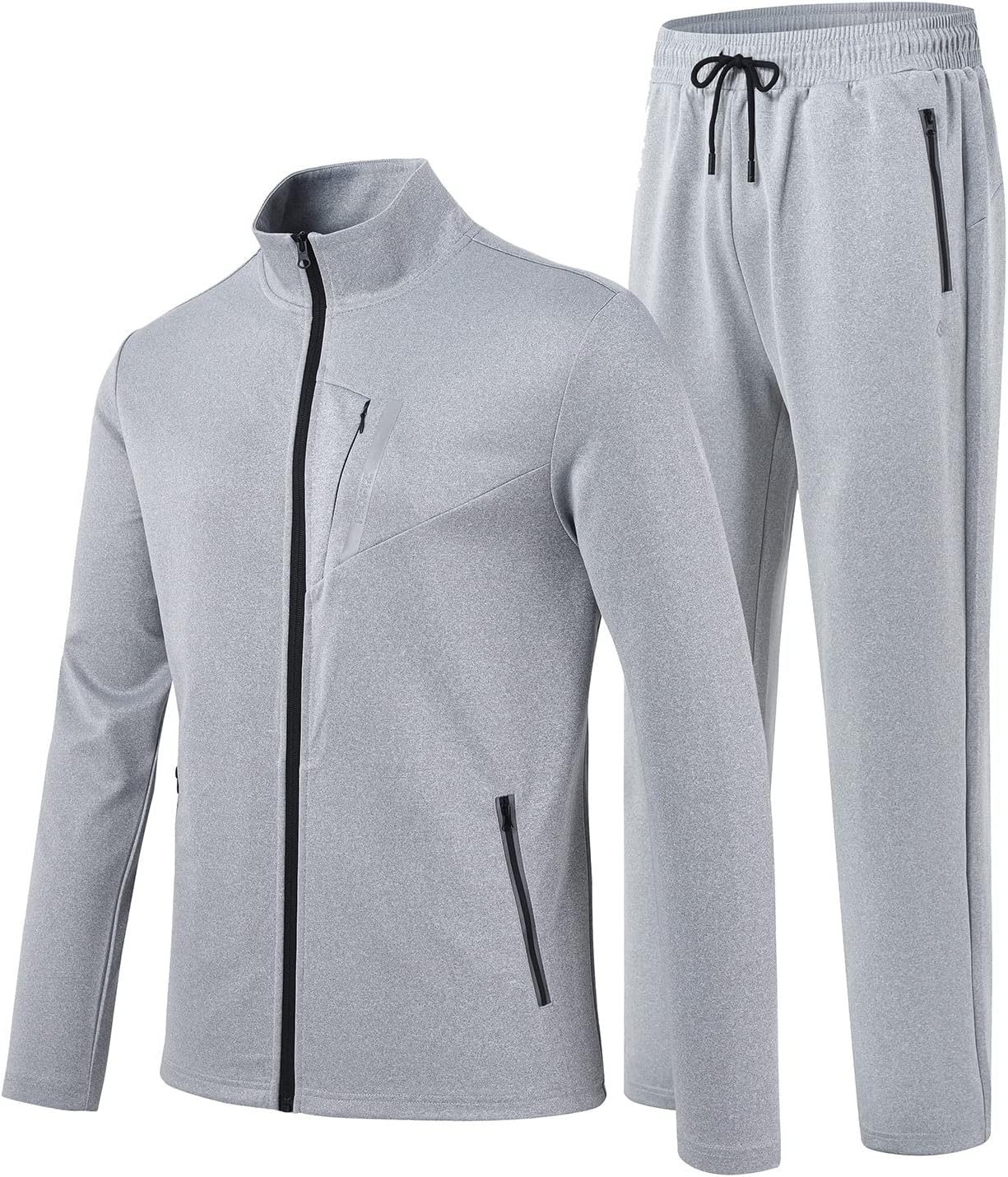 MoFiz Men's Tracksuits Set Long Sleeve Causal Full Zip Running Sports Sweatsuit...