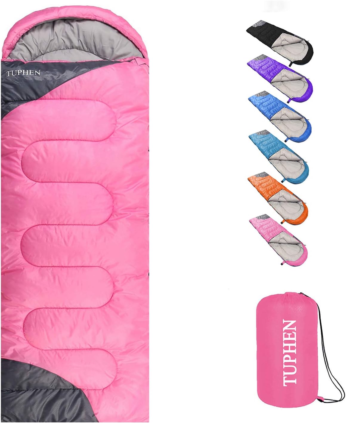 tuphen- Sleeping Bags for Adults Kids Boys Girls Backpacking Hiking Camping, Col...