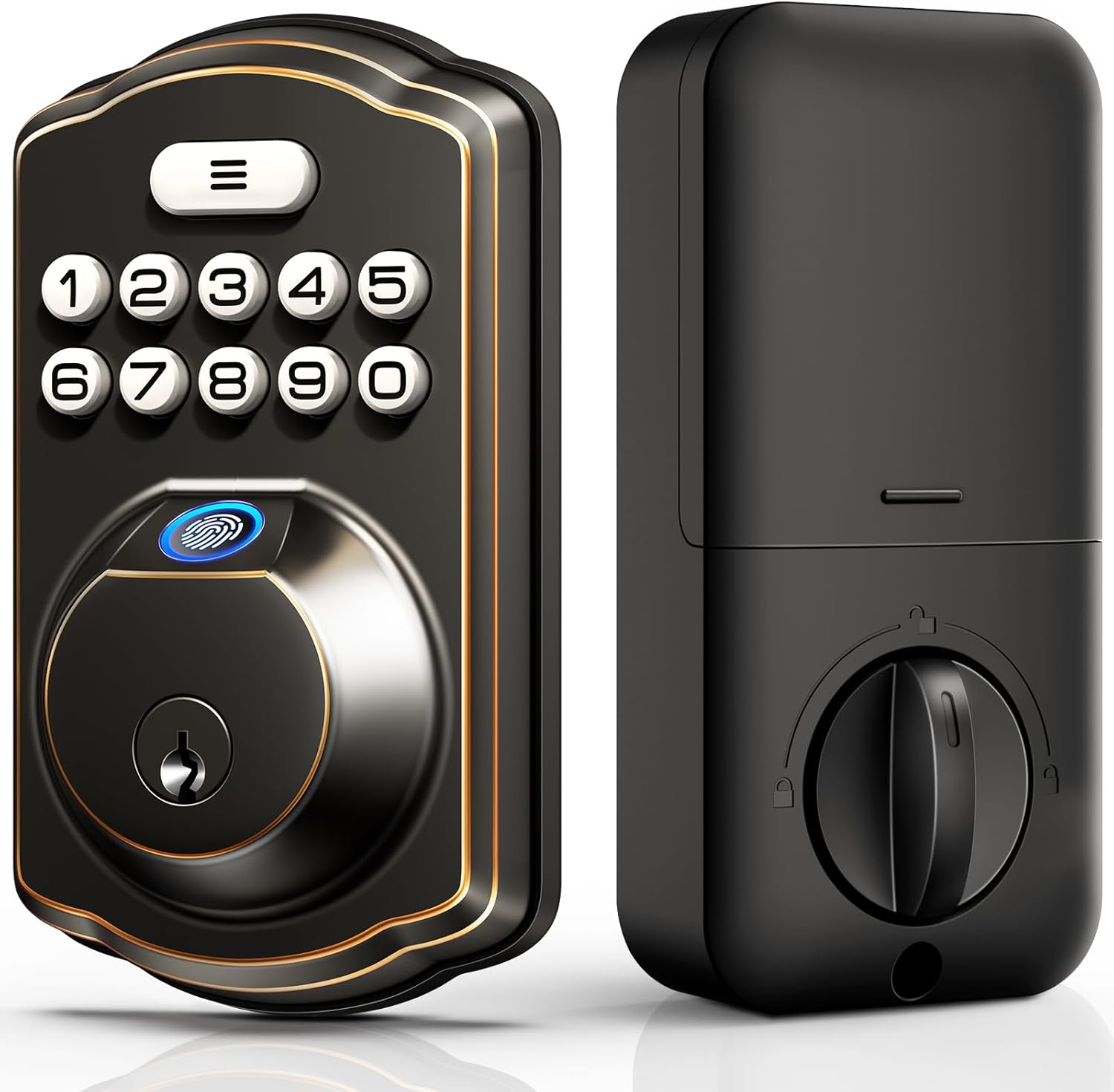 Veise Fingerprint Door Lock, Keyless Entry Door Lo...