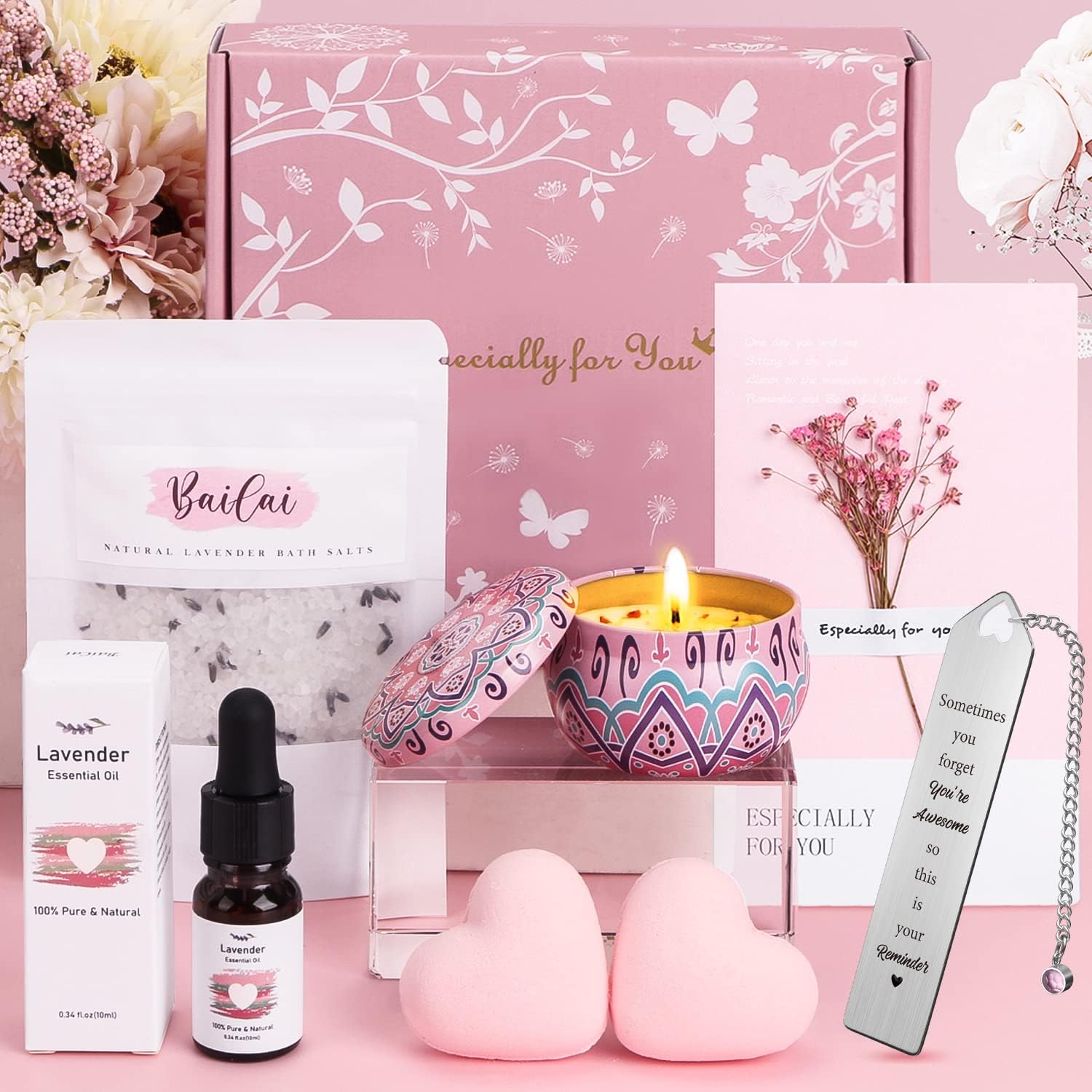 Bath Set Pamper Gifts for Women Birthday, Unique S...