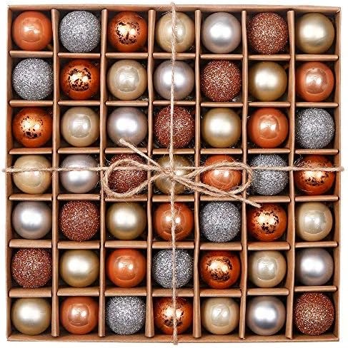Valery Madelyn Christmas Baubles for Christmas Tree Decoration，49pcs 3cm Woodla...