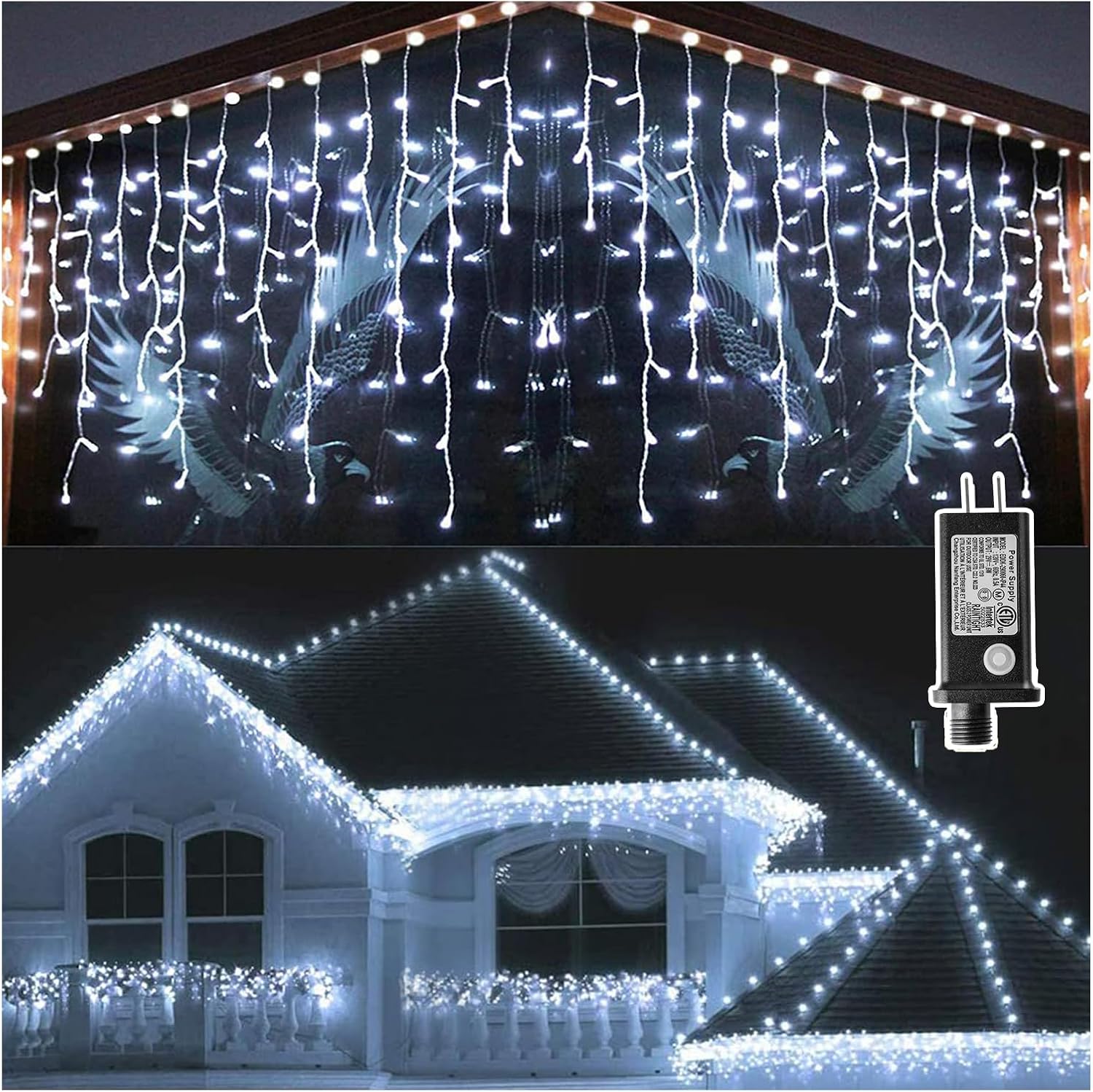 KNONEW 99ft 960 LED Christmas Lights Outdoor Decorations with 180 Drops, 8 Modes...