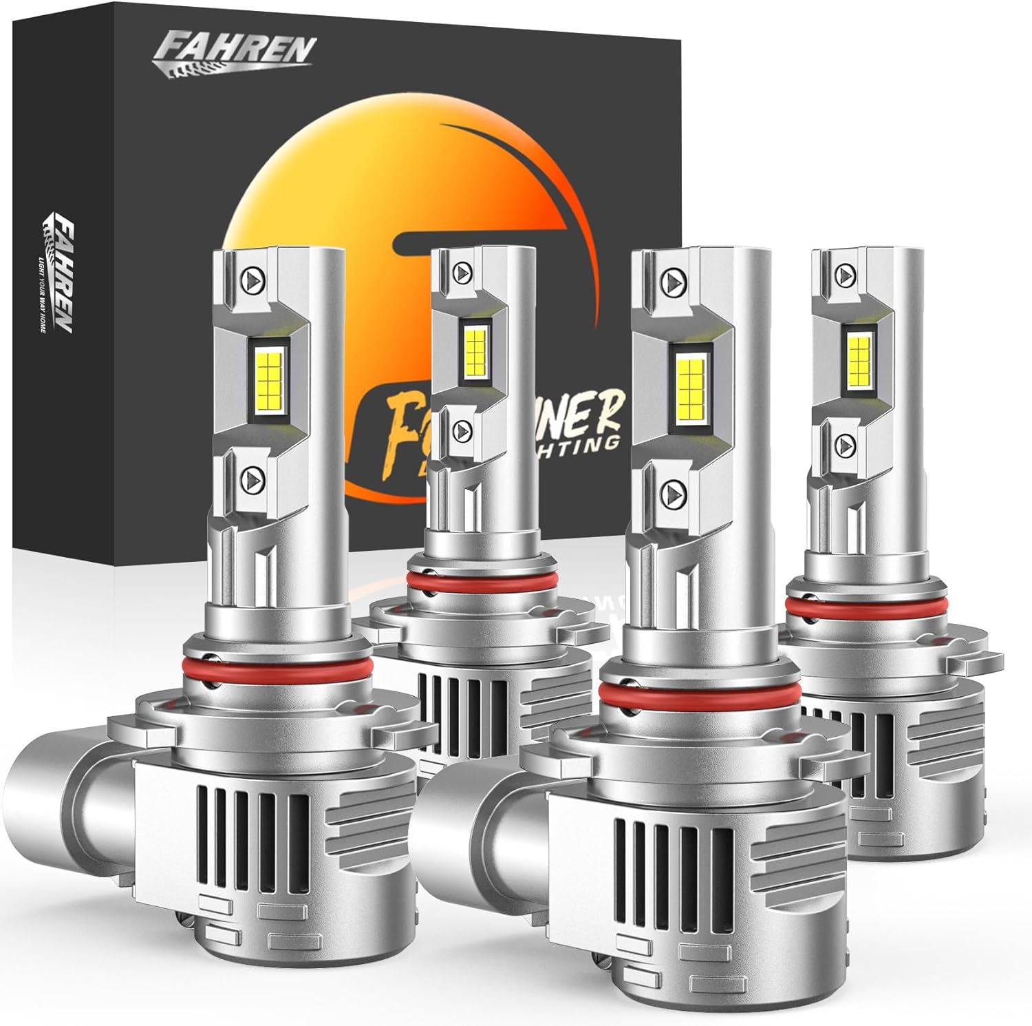 Fahren Upgraded 9005 9006 Combo Bulbs, 60000LM 800% Ultra Brighter HB3 HB4 Fog L...