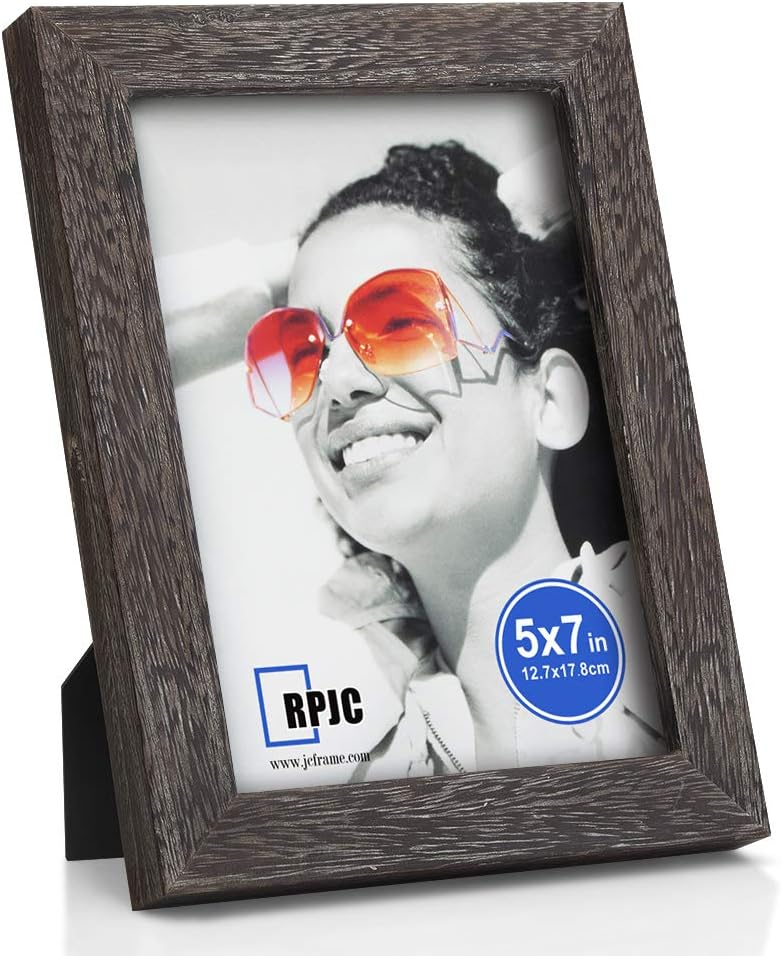RPJC 5x7 Picture Frames Made of Solid Wood High Definition Glass for Table Top D...