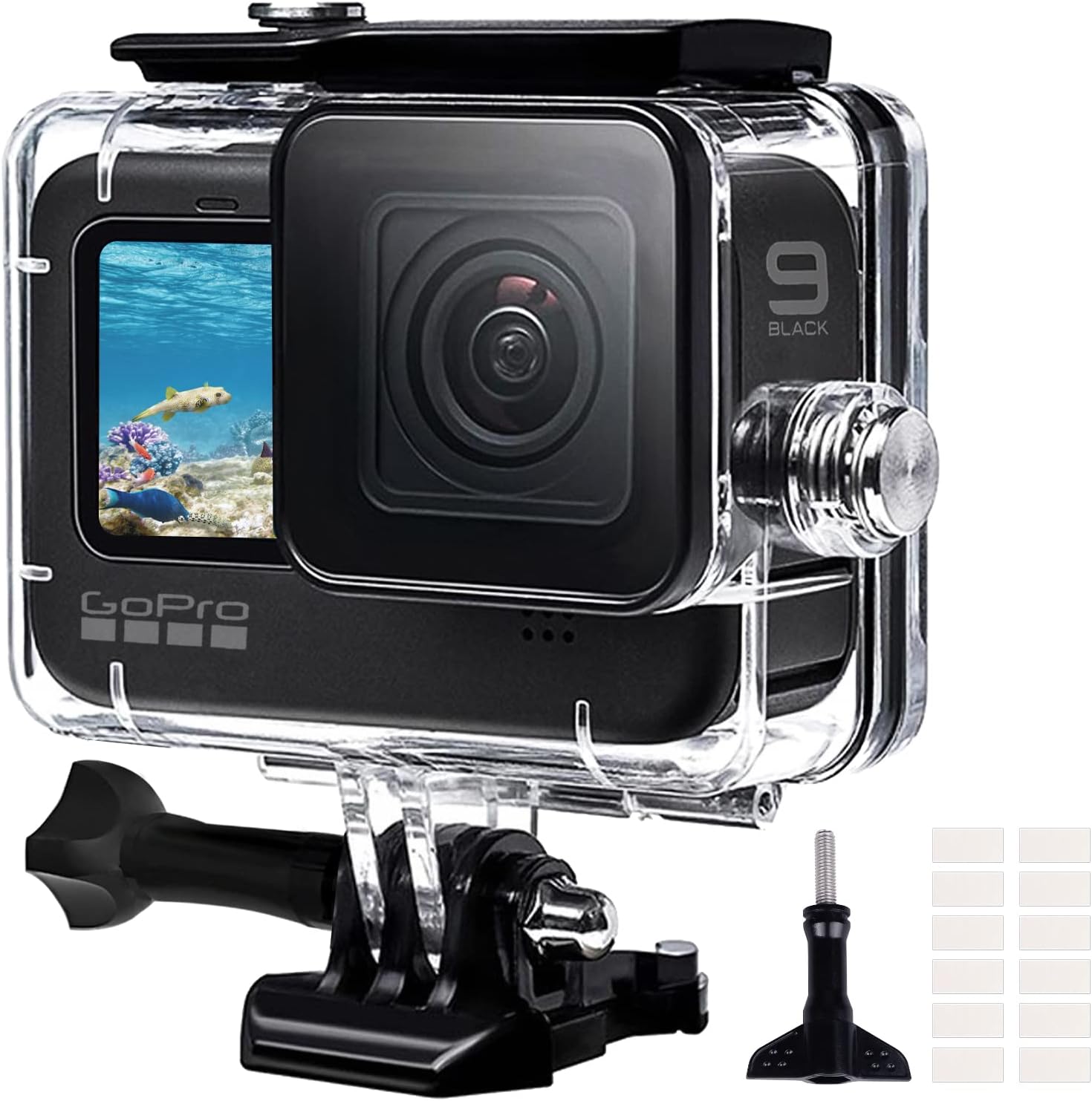 REDTRON Waterproof Housing Case for GoPro Hero 13/12/11/10/9 Black, 60M Diving P...