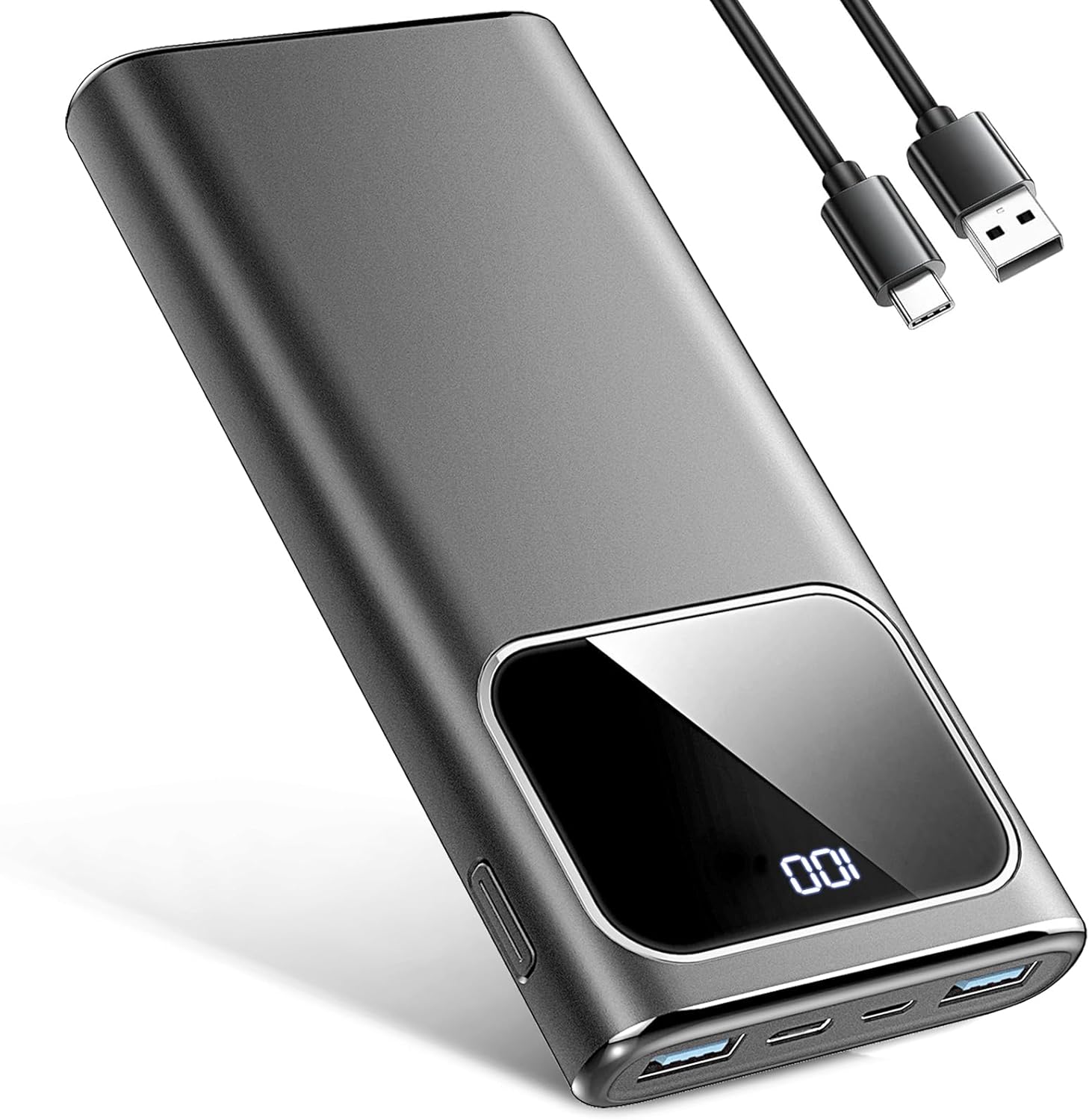 Portable Charger, 10000mAh Power Bank with PD15w Fast Charging, 4 Outputs 3 Inpu...