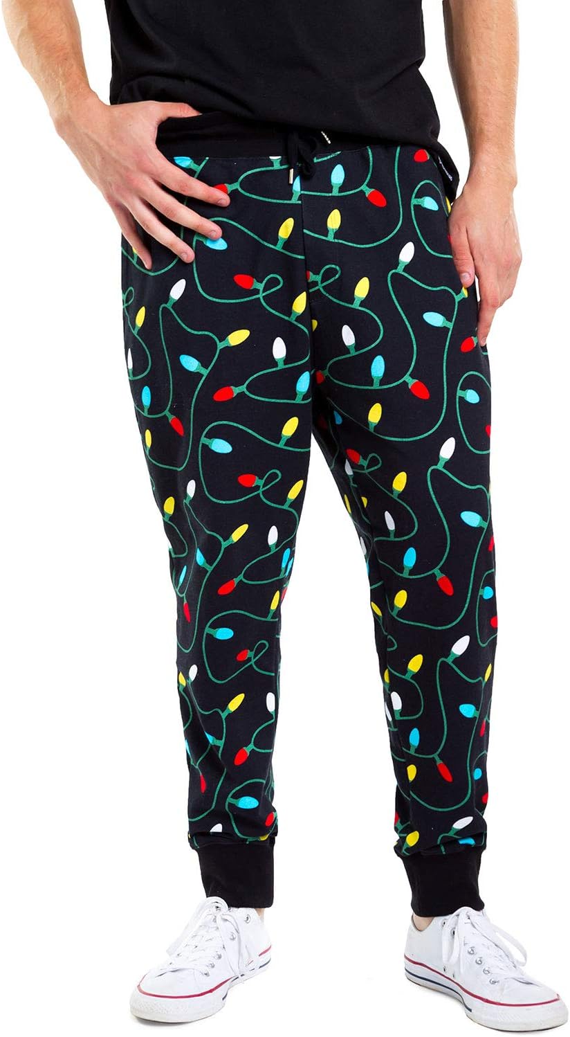 Tipsy Elves Christmas Joggers for Men - Comfy Sweat Pants for The Holidays - Cla...
