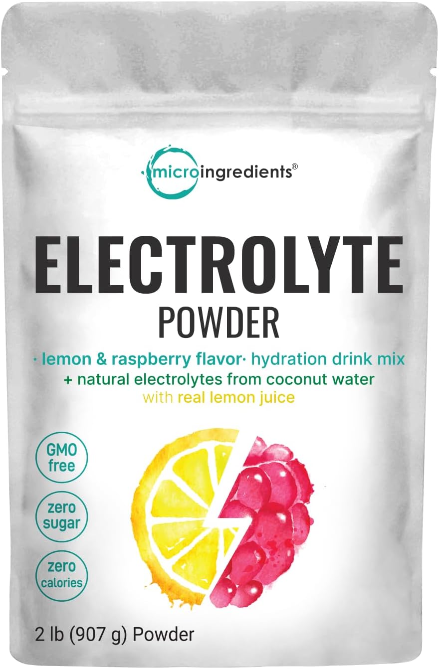 Micro Ingredients Hydration Electrolyte Powder, 2lbs (139 Servings), Keto & No S...