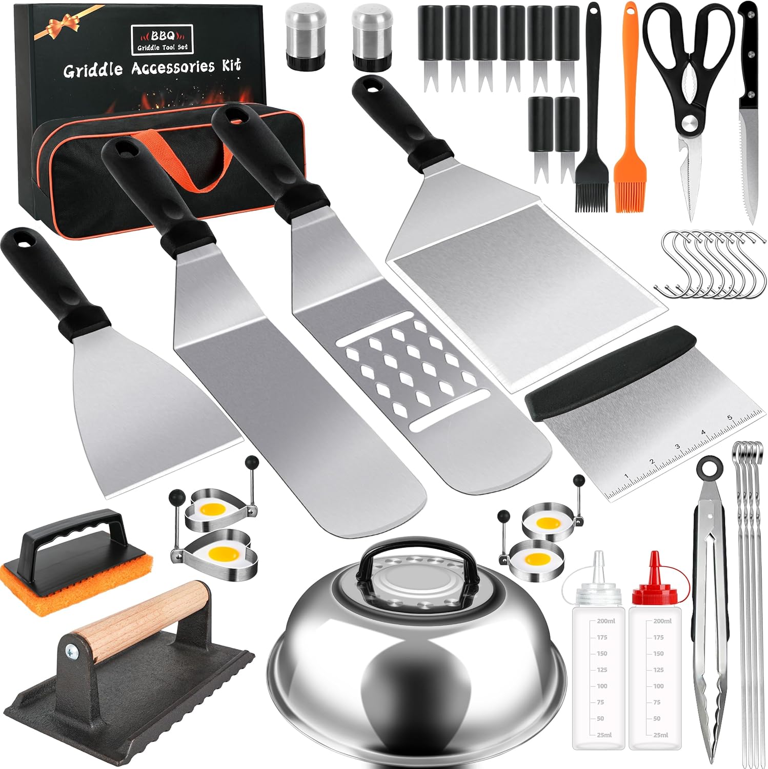 42PCS Blackstone Griddle Accessories Kit, Flat Top Grill Accessories Set for Bla...