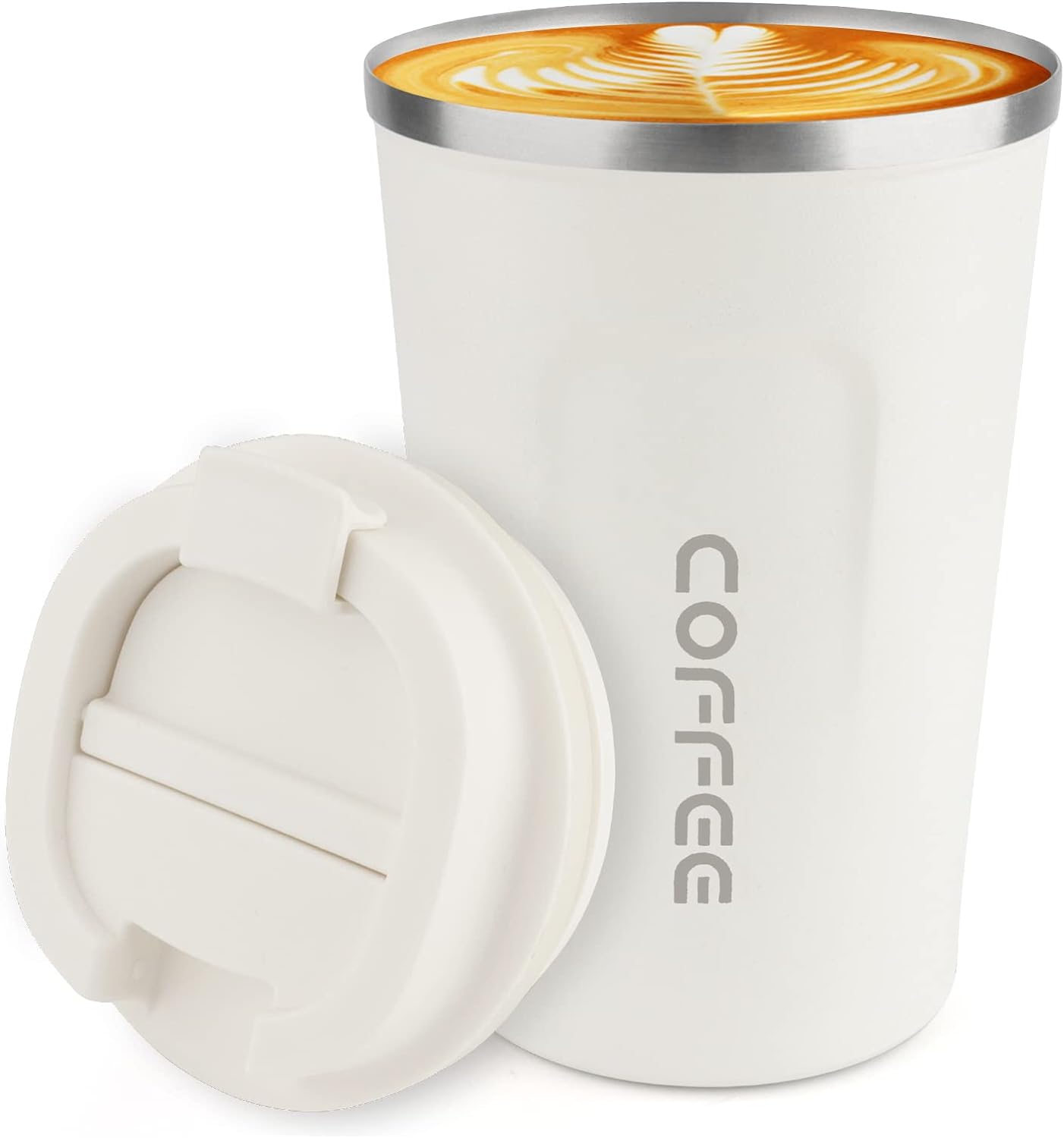 12 oz Stainless Steel Vacuum Insulated Tumbler - Coffee Travel Mug Spill Proof w...