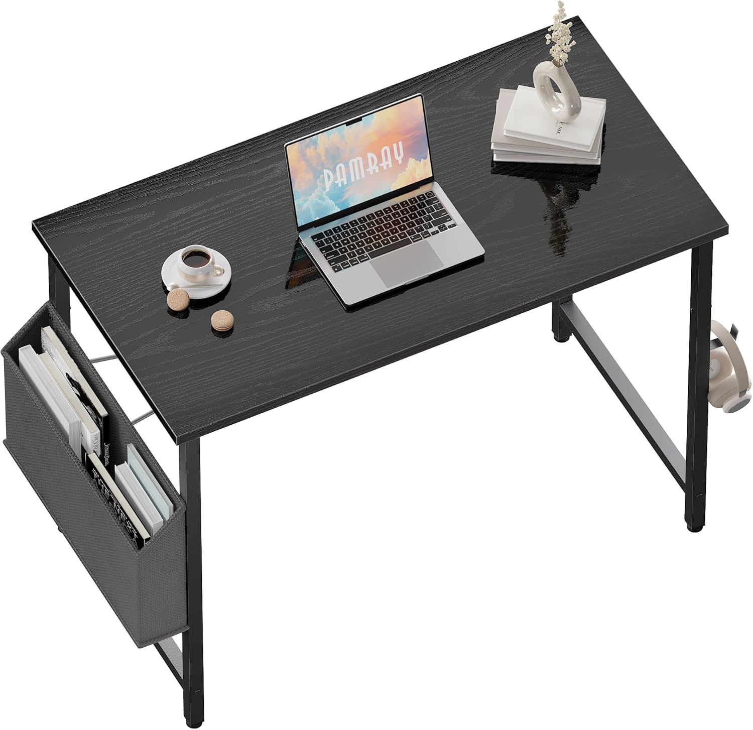 Pamray 32 Inch Computer Desk for Small Spaces with Storage Bag, Home Office Work...