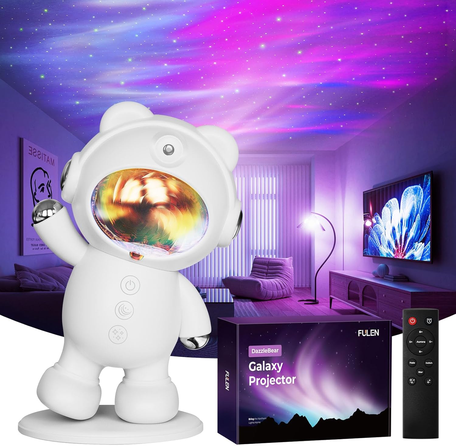 FULEN Galaxy Projector Bedroom Decor,Star Projecto...