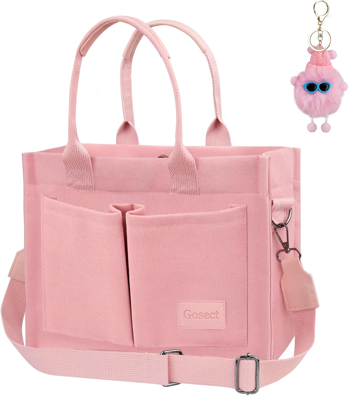 Canvas Tote Bag for Women With Pockets, Laptop Work Crossbody Purses Everything...