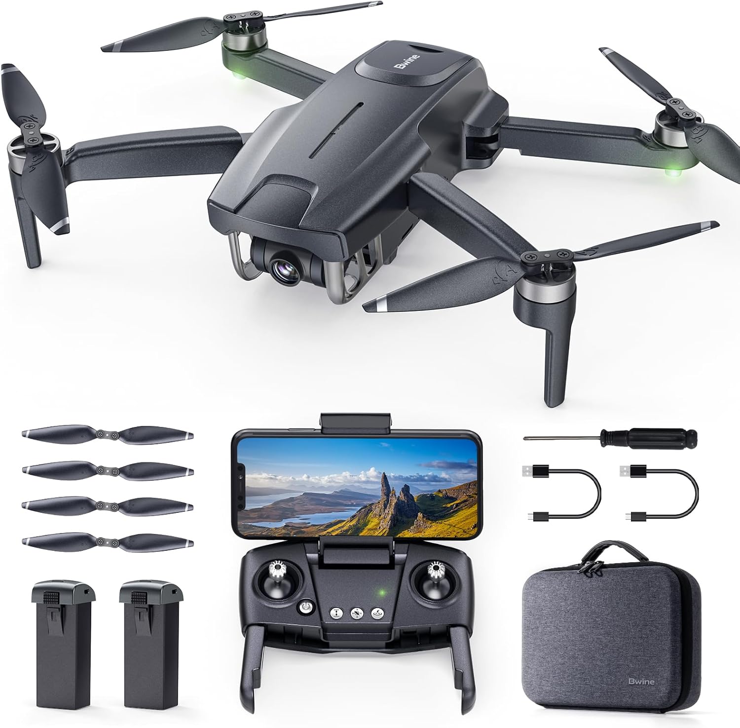 Bwine GPS Drone with Camera 4K UHD - F7MINI, Under 249g, 60-Min Flight Time, Aut...