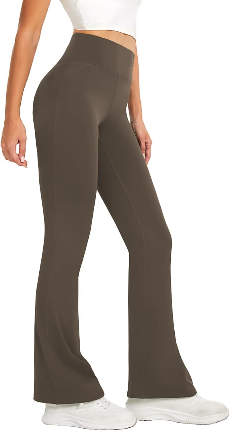 Women's Flare Yoga Pants High Waisted Flared Leggings Bootcut Workout Bell Botto...