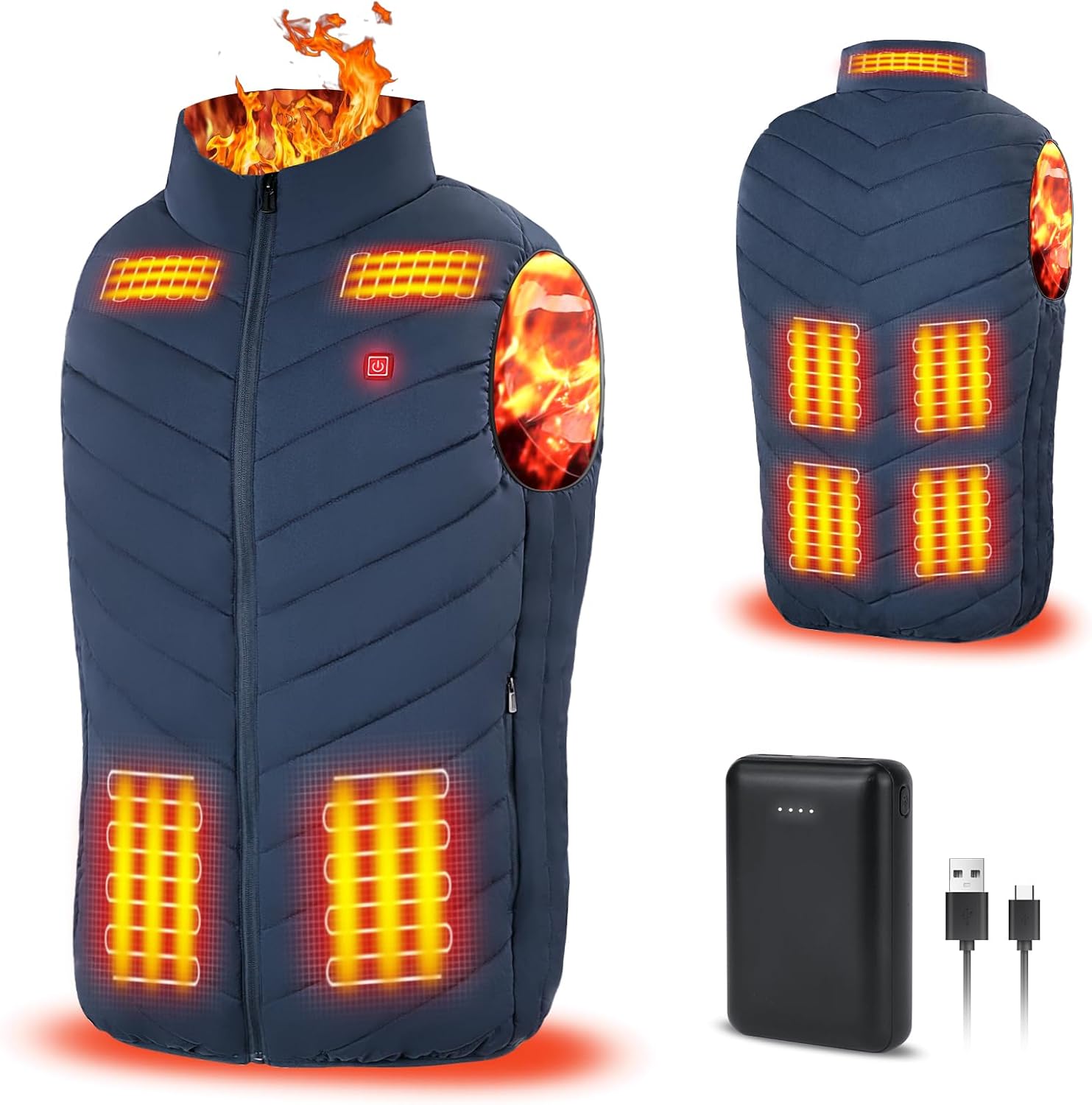 Rrtizan Heated Vest for Men Women,Lightweight Heating Vest with Battery Pack for...