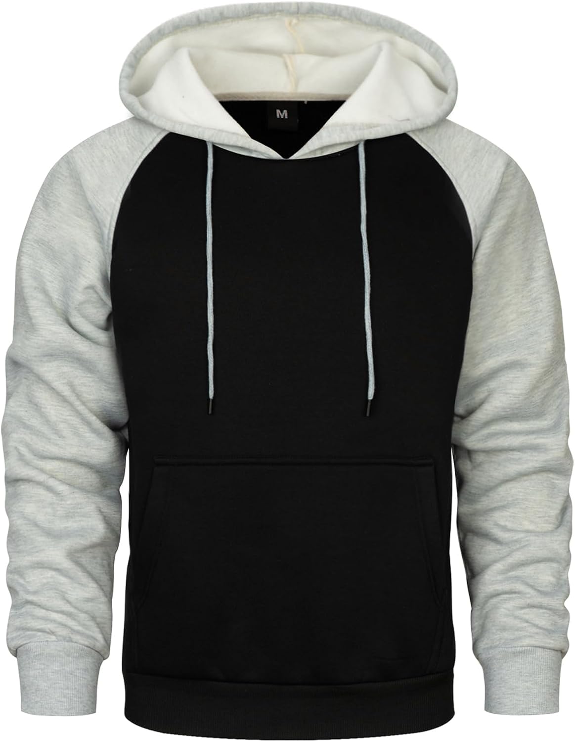 DUOFIER Hoodies for Men Pullover Hooded Sweatshirt with Kange Pocket X-Large Bla...