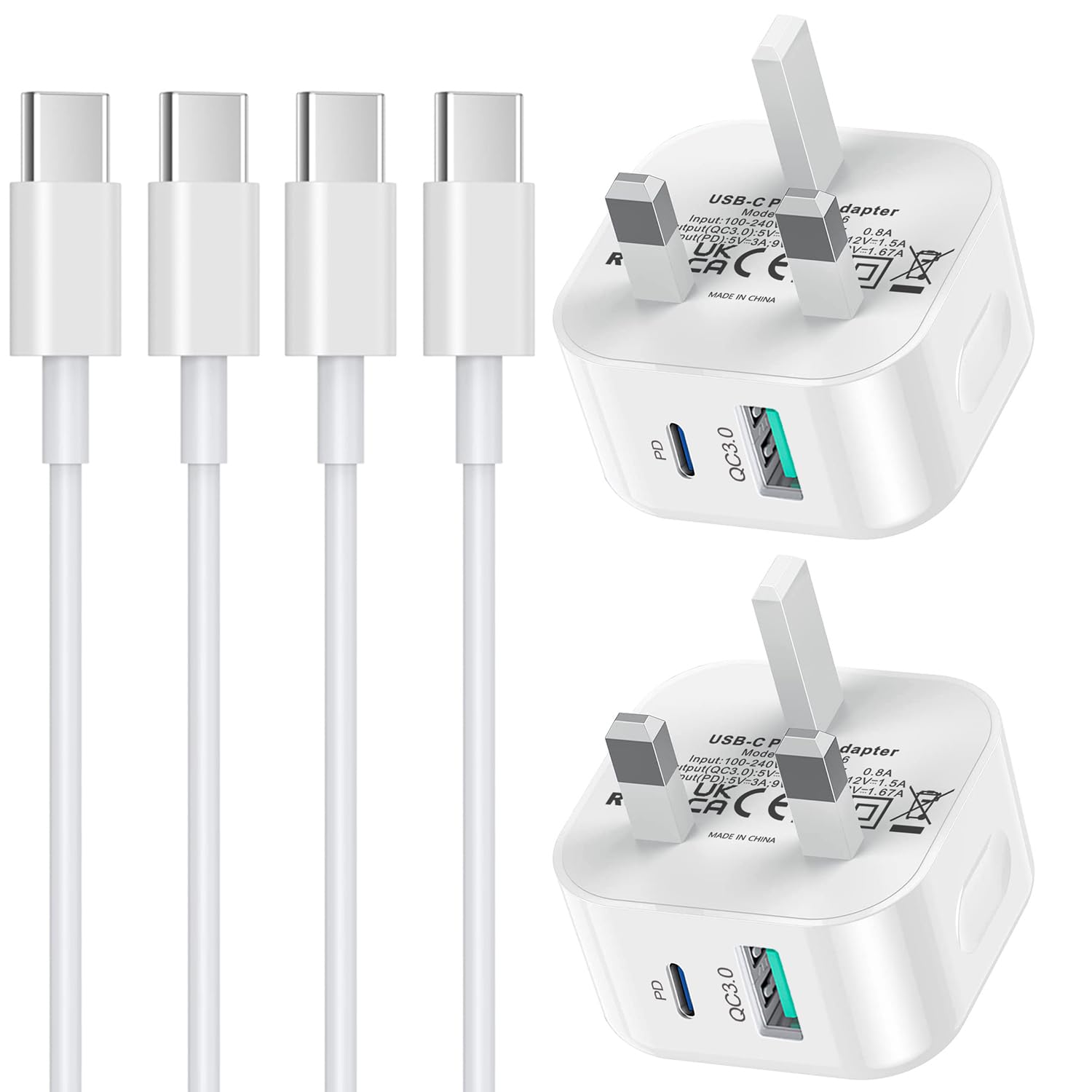 Samsung Charger Cable Fast Charge and Plug,2 Pack USB Type C Phone Charger with...