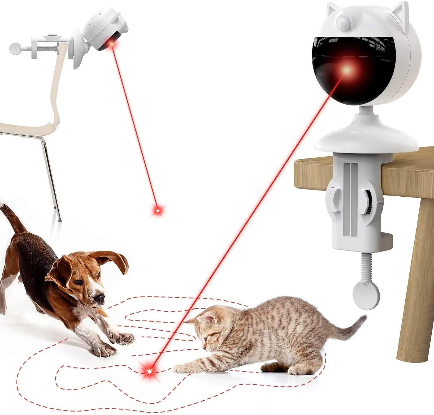 Potaroma Smart Sensor Cat/Dog Laser Toys Interactive, Motion Activated Truly Ran...