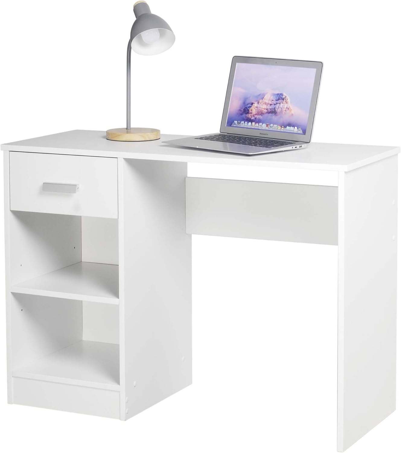URBNLIVING 1 Drawer Wooden Bedroom Computer Work Table Office Desk Dressing Jewe...