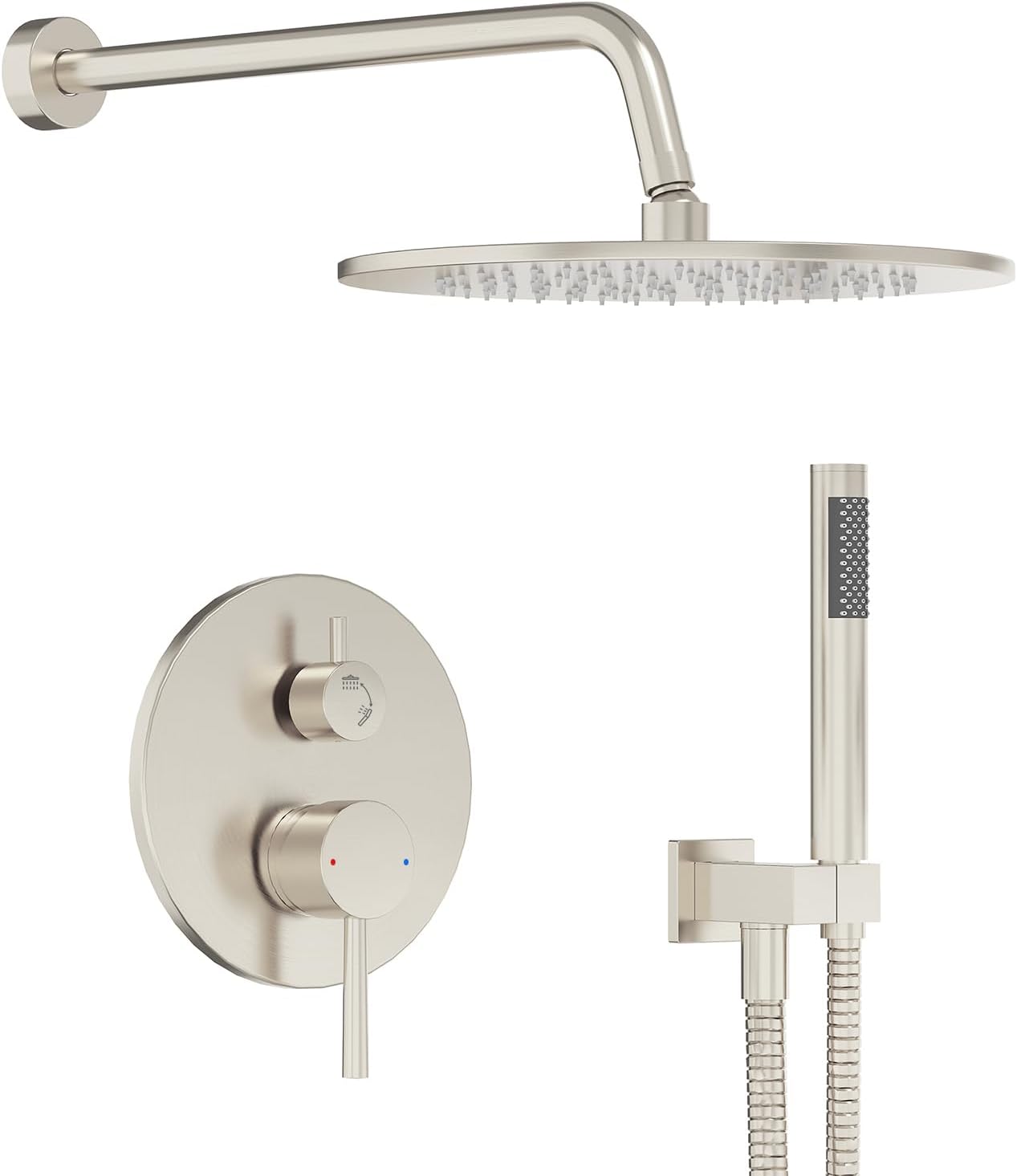 Gabrylly Shower System, Wall Mounted Shower Faucet Set with Shower Valve, High P...