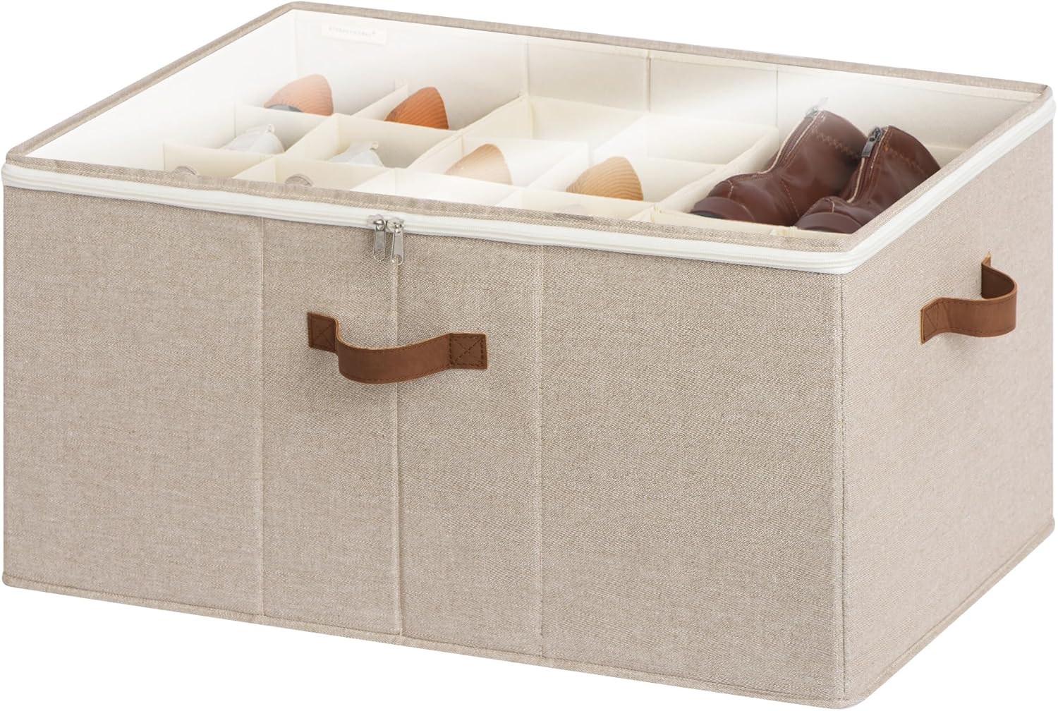 StorageWorks Shoe Organizer for Closet, Extra Large Fabric Shoe Storage Bins wit...