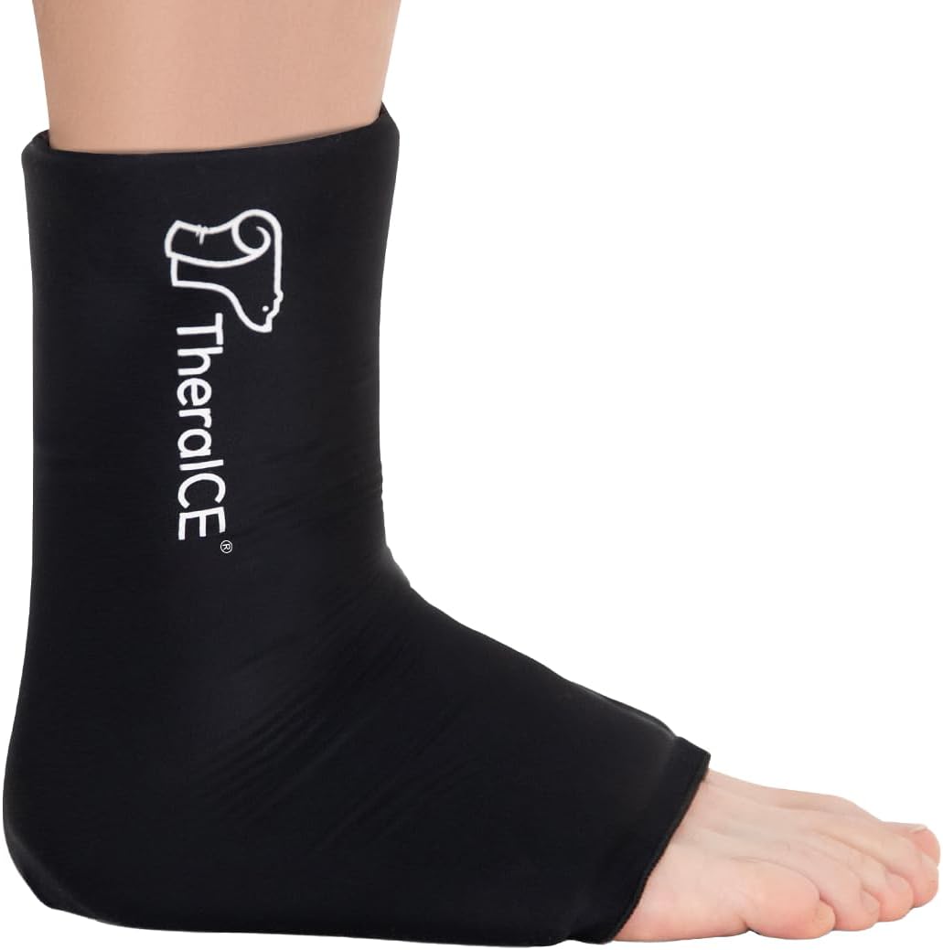 TheraICE Ankle Ice Pack Wrap for Swelling, Reusable Ankle Ice Pack for Sprained...