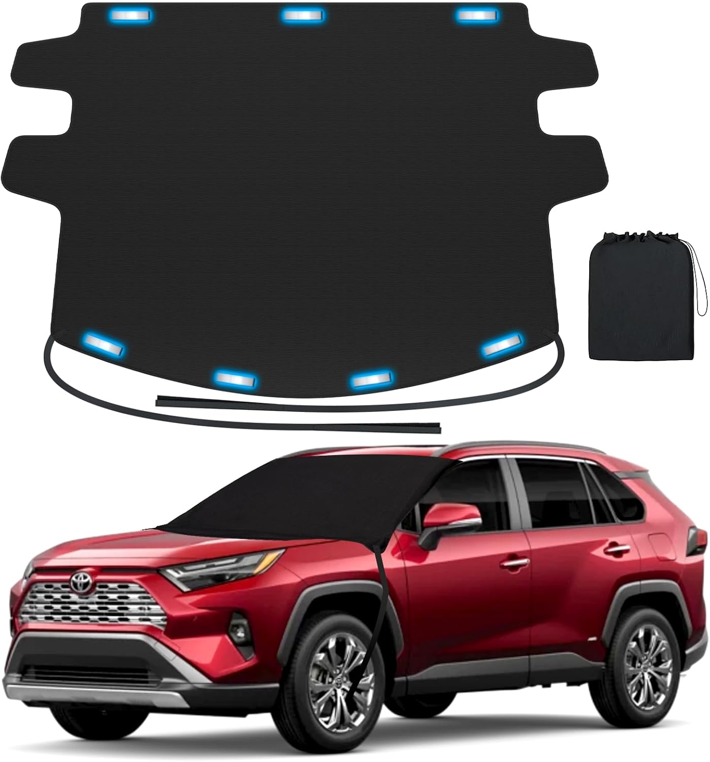 REEVAA Upgraded Car Windshield Cover for Ice & Snow [All-Weather Protection] Mag...
